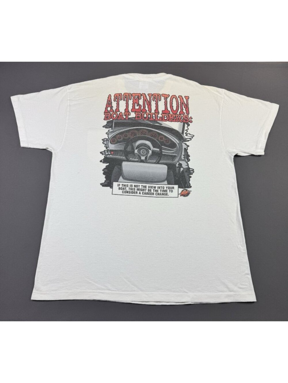 Rare Vintage 90s Mastercraft Manufacturing Attention Boat Builders Pocket Tee XL